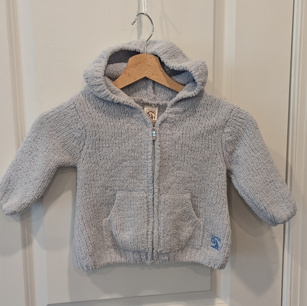 Kashwere Cozy Blue Kids Hoodie Zip Up Lightweight 12-18months